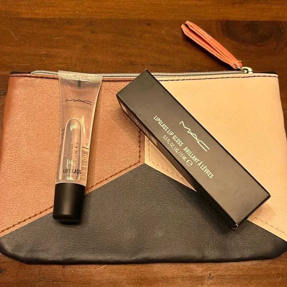 MAC Clear Lipglass Lip Gloss New in box 0.5oz Ipsy bag